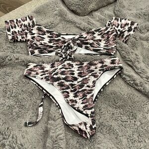 Leopard bathing suit two piece